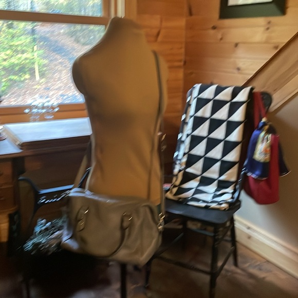 Kate Spade Gray Pebbled Leather Satchel Purse Adjustable Strap Dual Handles - Picture 11 of 11